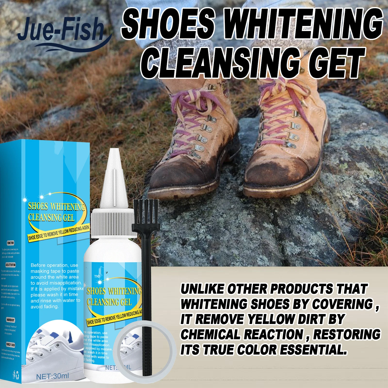 

DASHU 100G White Shoes Cleaning Gel Clean Shoes Stain Whitening Cleansing Polish Foam Deoxidizer Gel For Sneaker Remove Yellow