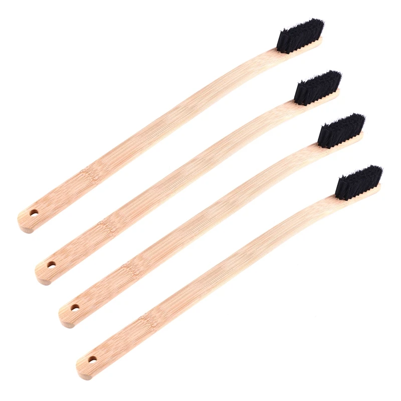 

4X Auto Engine Cleaning Brush Car Rim Wheel Tire Cleaning Multi-Function Bamboo Handle Mane Brushes Car Wash Cleaning
