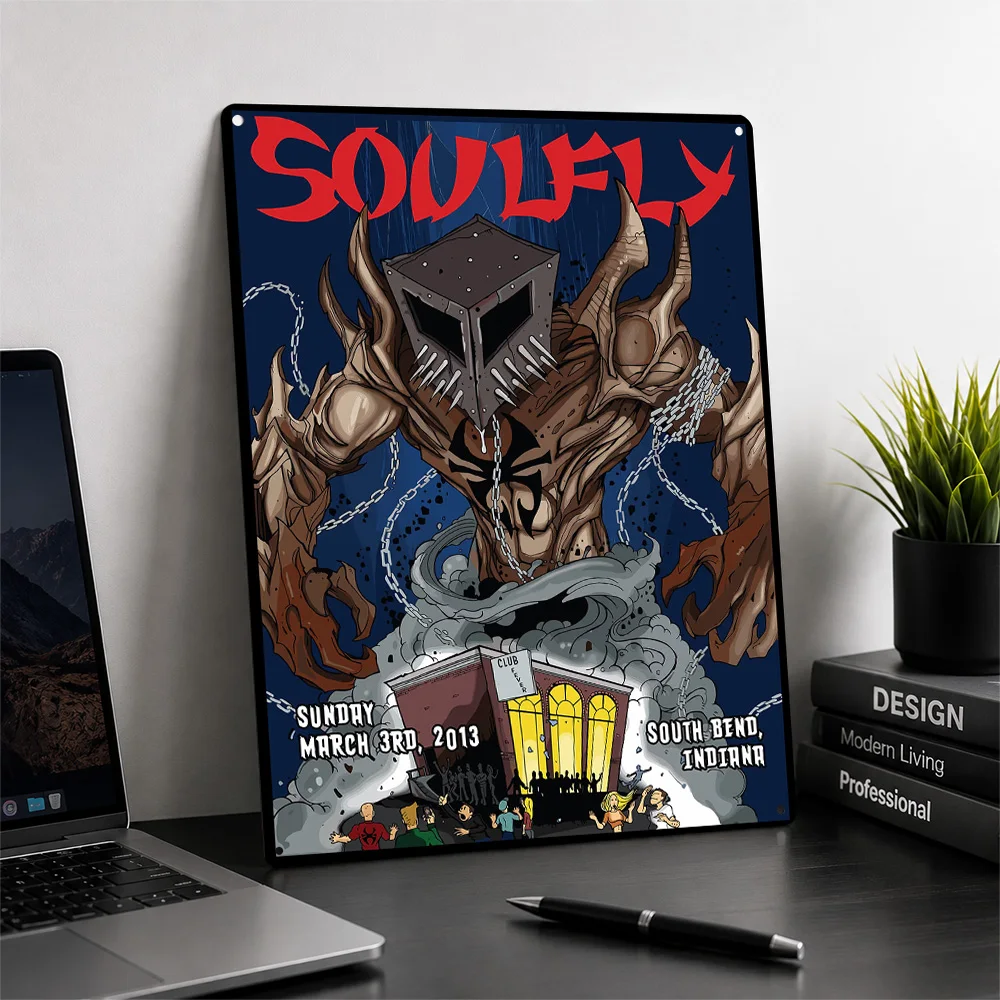 Фото Металлическая винтажная табличка Soulfly для декора интерьера спальни, офиса, дома, настенный декор №2