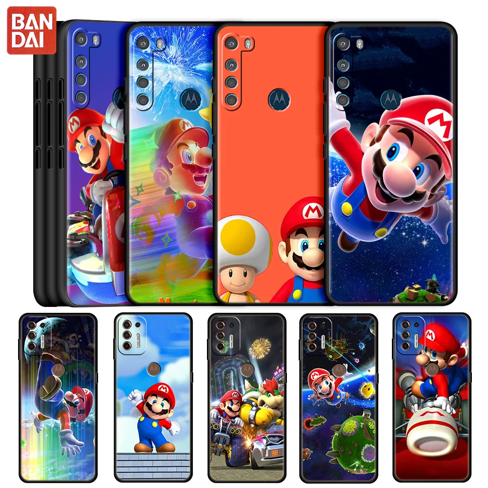 

SUPER MARIO BROS Cute Case For Motorola Moto G30 G50 G60 G8 G9 Power One Fusion Plus E6s Soft Phone Coque Fitted Matte Capa New