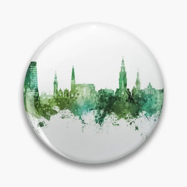 Мягкая заколка-пуговица с изображением голландского пейзажа Гронингена милая