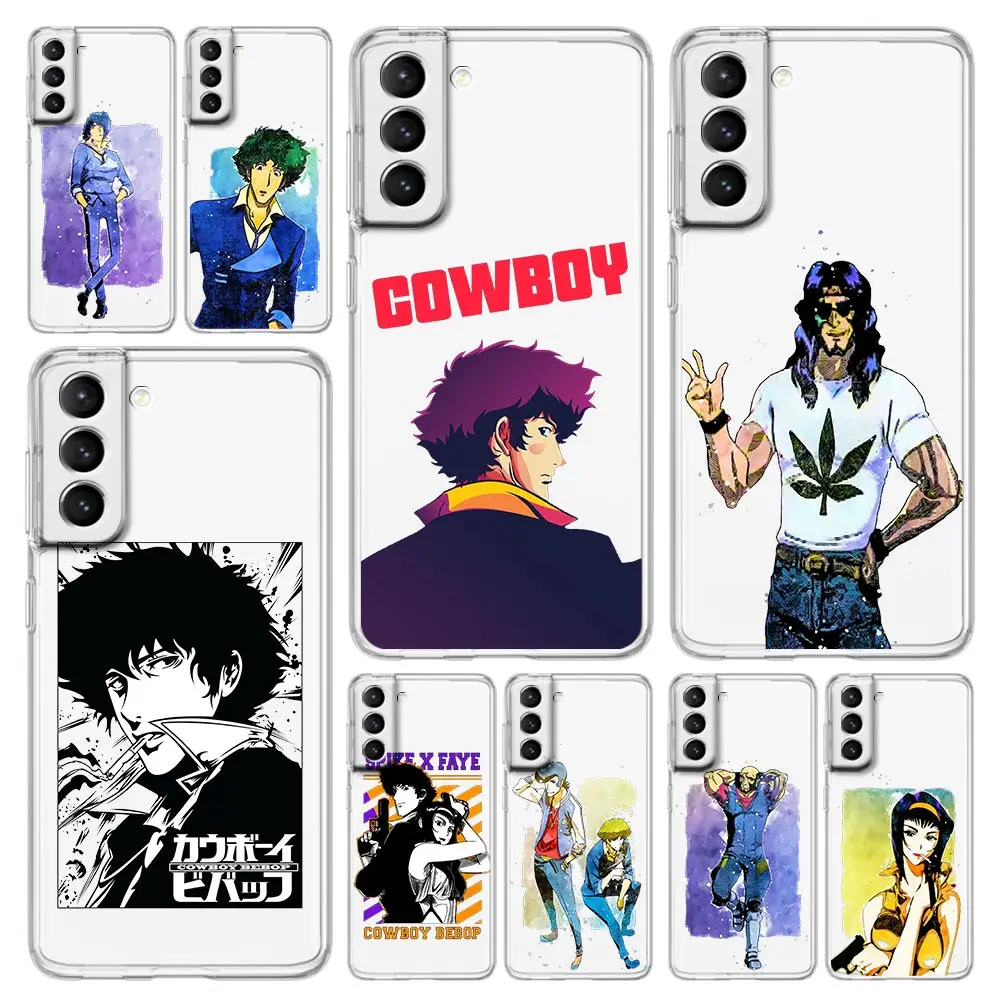 

Cowboy Bebop Anime Phone Case For Samsung Galaxy S23 S22 Ultra S20 S21 FE 5G S10 S10E S9 S8 Plus 4G Soft Clear Back Cover Couqe