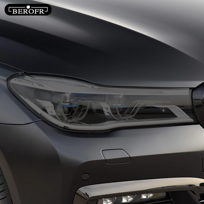 For BMW G11 G12 F01 F02 7 Series 2009-2020 Car Headlight Tint Smoke Black Protective Film Transparent TPU Sticker Accessories For BMW G11 G12 F01 F02 7 Series 2009-2020 Car Headlight Tint Smoke Black Protective Film Transparent TPU Sticker Accessories