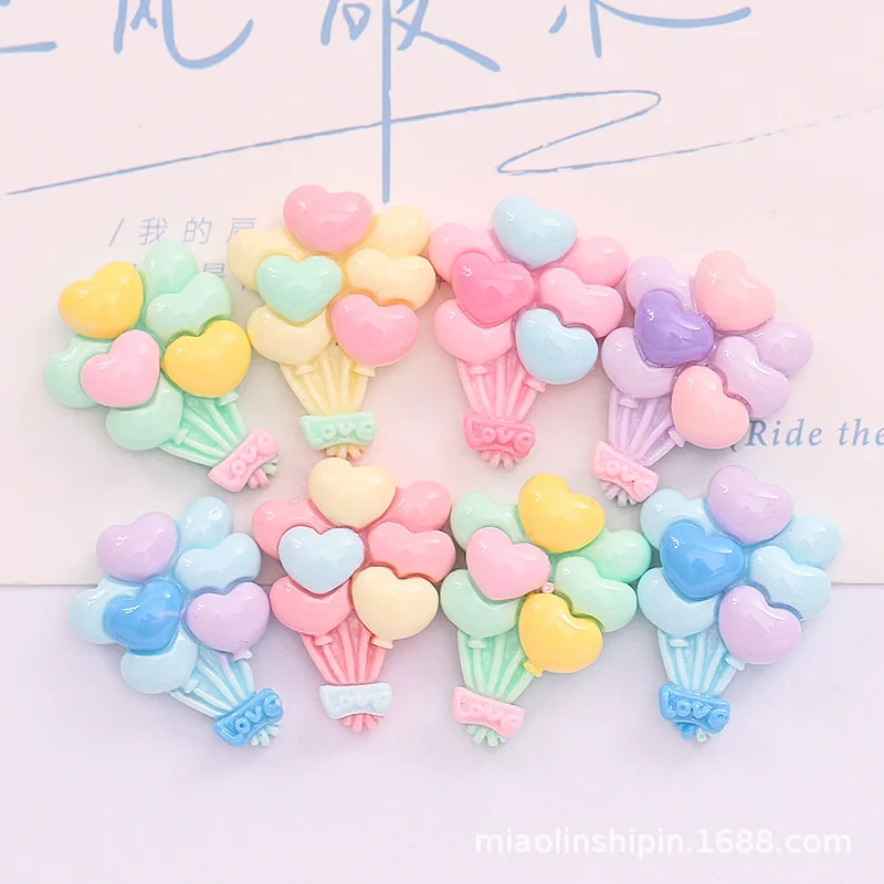 

10 Pcs New Cute Mini Shiny Cartoon Color Balloon Series Resin Diy Fashion Jewellery Hairpin Decorate Accessories Craft