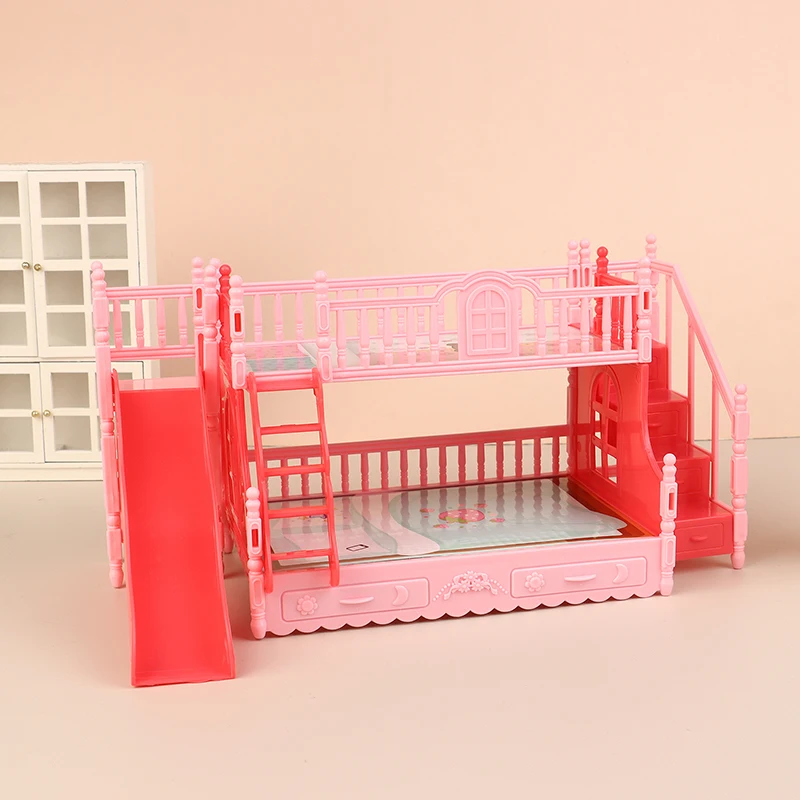 Кукольный домик Мини Принцесса двухъярусная кровать с горкой кукольный имитация