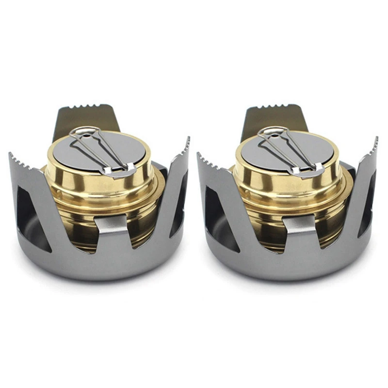 

2X Portable Mini Spirit Burner Alcohol Stove for Outdoor Hiking Camping