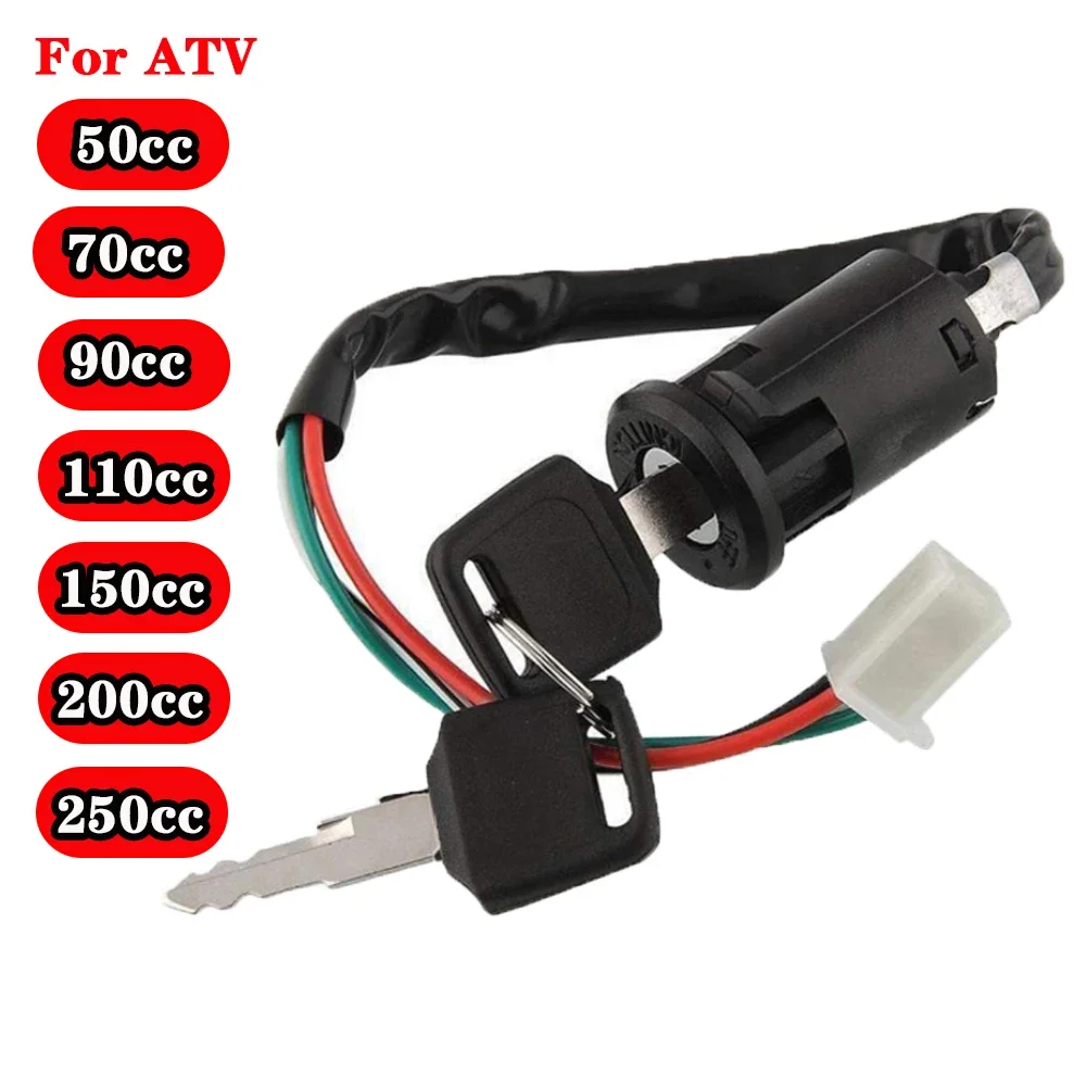 

Универсальный 4-проводной замок зажигания мотоцикла, 4 провода, подходит для 50cc/110cc/125cc/150cc/200cc/250cc Mini Quad ATV Dirt Bike
