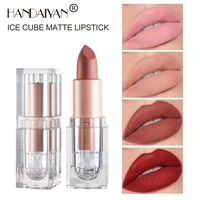 handaiyan liquid lipstick matte lip gloss cosmetic lightweight lip pump glaze long lasting lips tint waterproof 12 color makeup