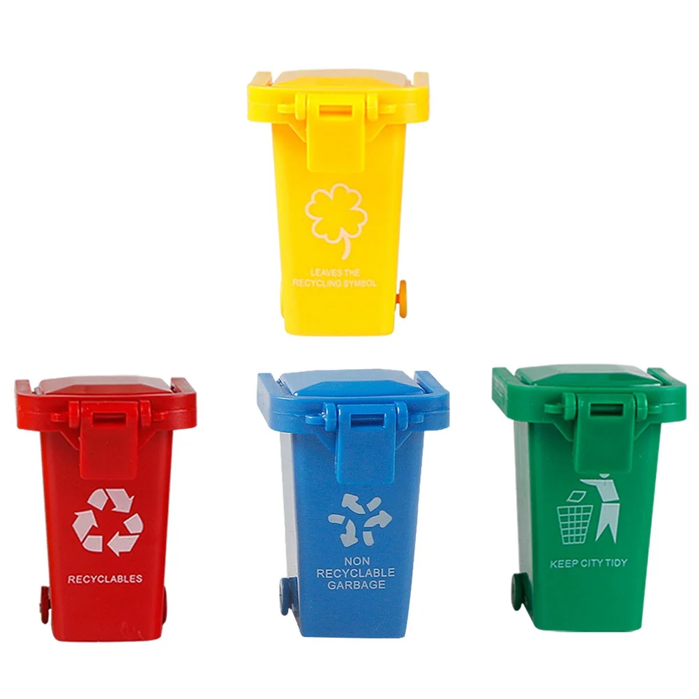 

Garbage Toy Can Trash Mini Truck Toys Bin Kids Cans Miniature Curbside Sorting Recycle Vehicles Desk Bins Game Tiny Boy Push