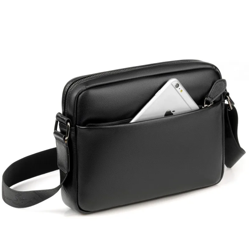 Брендовая мужская сумка через плечо с несколькими карманами на молнии