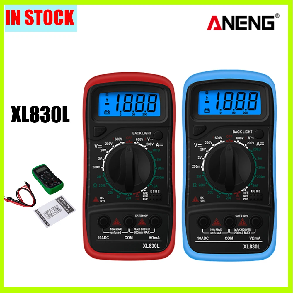 

ANENG XL830L Digital Multimeter Handheld Esr Meter Testers Automotive Electrical Dmm Transistor Peak Tester Capacitance Meter