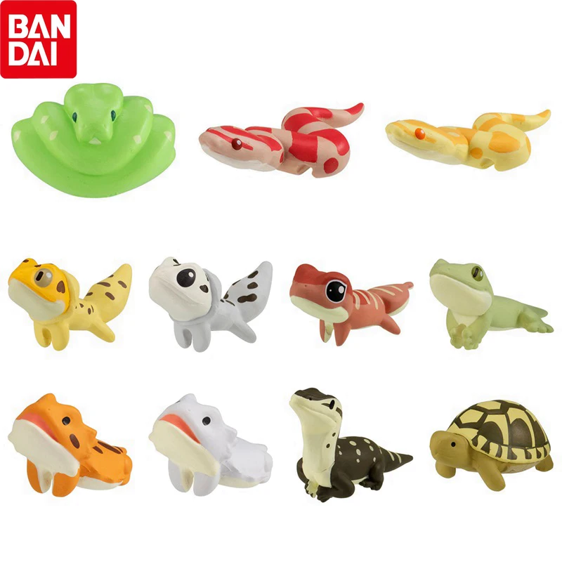 

BANDAI Gashapon Q-version рептилия хамаелеонадная Гекко ящерица, змея черепаха экшн-фигурка Коллекционная модель игрушка подарок для детей