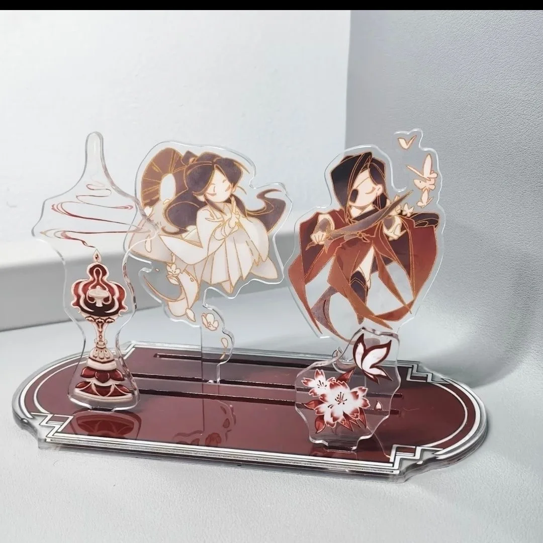 Фото Новая акриловая фигурка-стенд Tianguan Blessing Hualian для косплея, настольное украшение, аниме-подарок с привлекательным дизайном для друзей №1