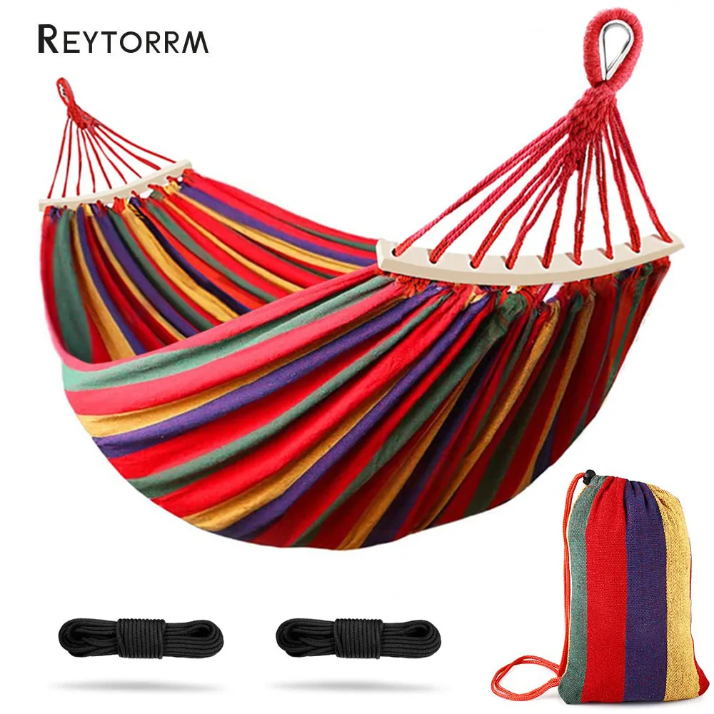 210T Nylon Material Hammock High Quality Durable Safety Adult Camping Indoor Outdoor Hanging Sleeping Removable Soft Bed Travel