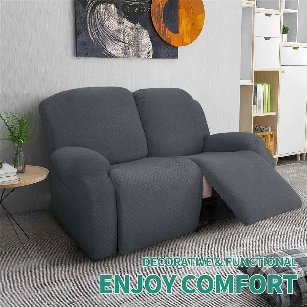 

2 Seat Recliner Sofa Chair Cover All-inclusive Non-slip Sofa Couch Cover Slipcover Elastic Recliner Massage Sofa Protector