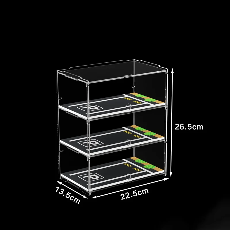 

1-6-слойная акриловая витрина с дверцей, прозрачная витрина с парковочным пространством для Hot Wheels 1/24/32 и гоночной модели