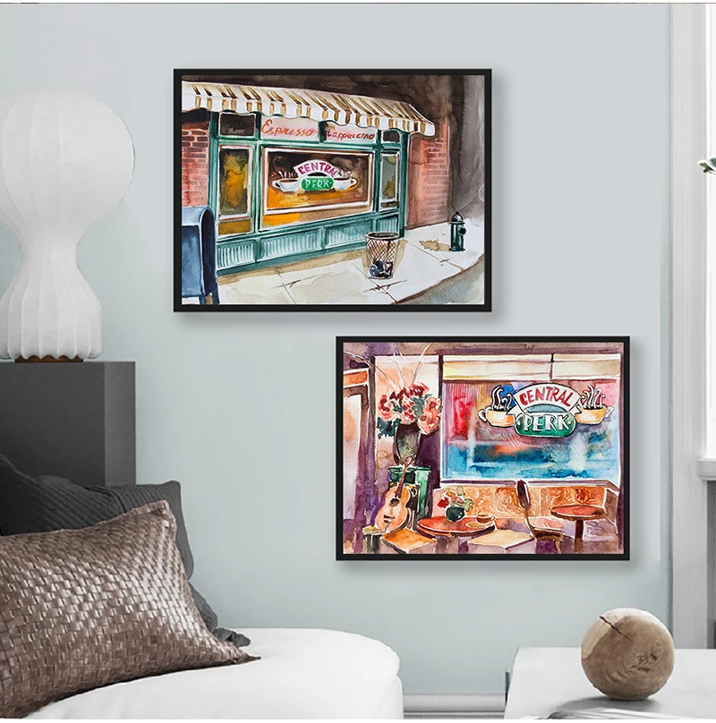 Картина на холсте с акварелью Друзья | Дом и сад