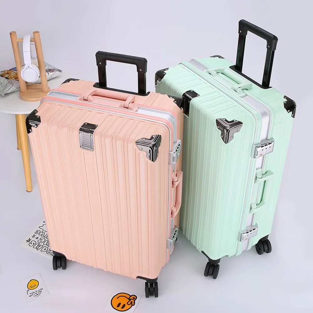 Luggage Fixed belt Aluminum-magnesium Boarding Rolling Luggage Perfect for Brand Travel Suitcase