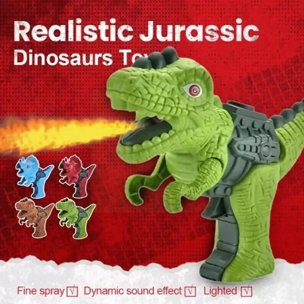 

Dinosaur Sound Fire Spray Gun Tyrannosaurus Rex Triceratops Light Outdoor Sound Safe Toy Gun Kids Portable Summer Disinfect K7W7