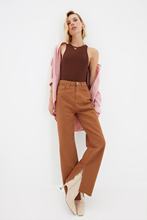 Trendyol-pantalones vaqueros de pierna ancha para mujer...