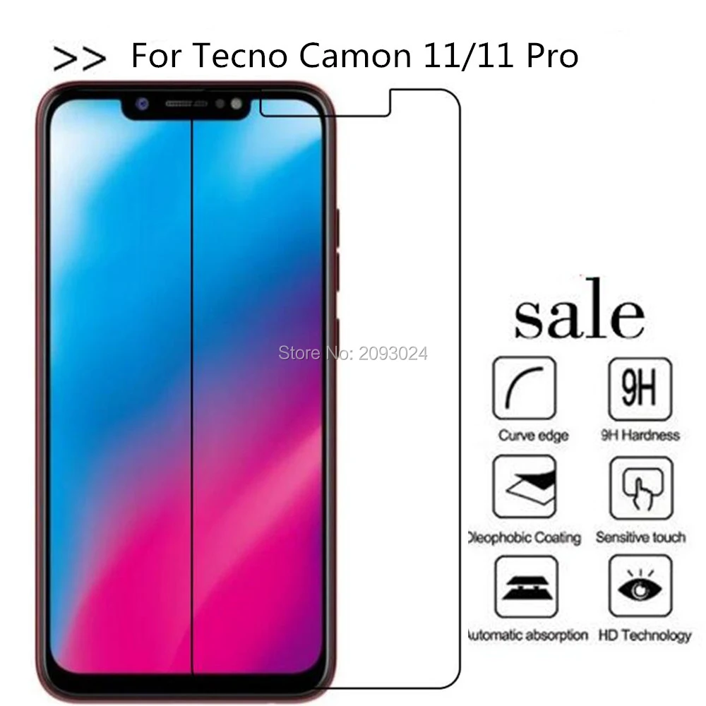 

20 шт. закаленный чехол для Tecno Camon 11 11 Pro взрывозащищенный защитный экран для Tecno Camon 12 air защитная Пленка чехол