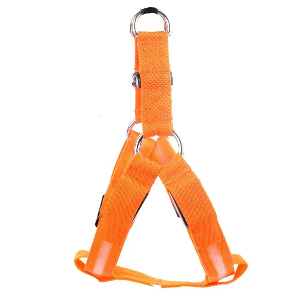 

Glowing LED Dog Harness Adjustable Pet Chest Back Traction Belt Puppy Collar Basic Harnesses Anti-lost Supplies