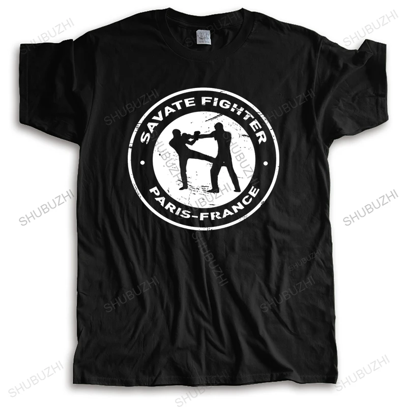 

Hot sale summer new t-shirt men crew neck tshirts SAVATE FIGHTER PARIS-FRANCE0880AGV unisex tee-shirt High Quality top tees