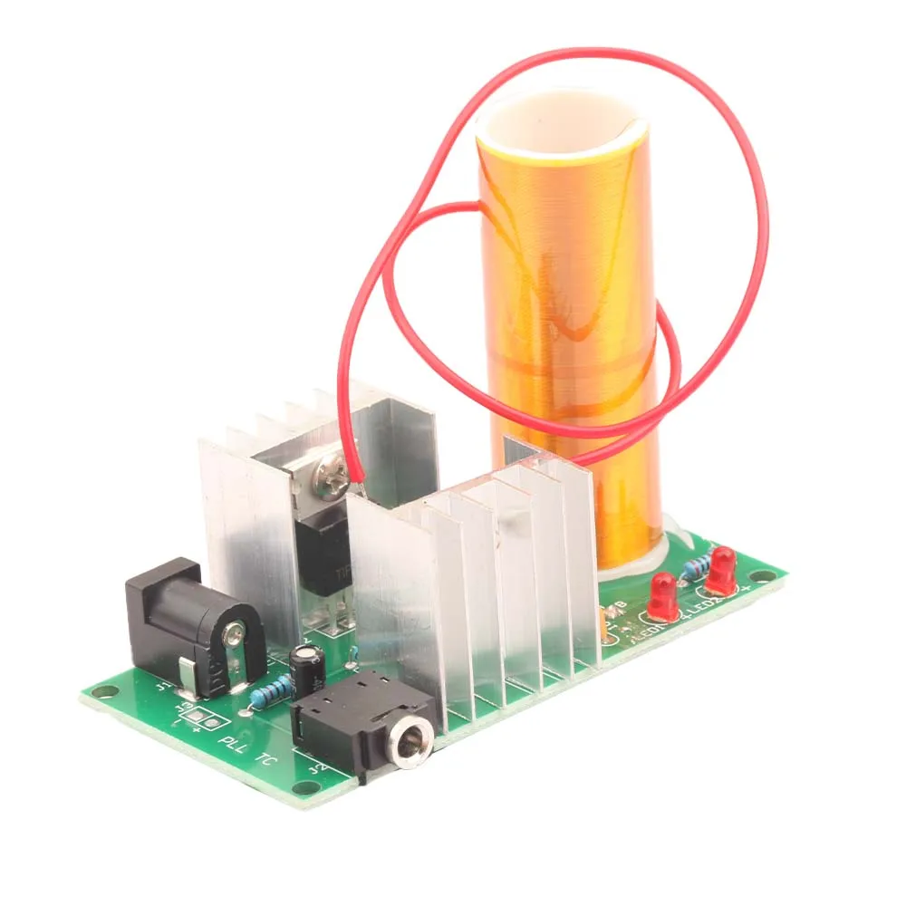 Фото Катушка высокого напряжения высокой мощности diy kit для Tesla электрическая катушка музыкальная дуга разрядное кольцо искусственная молния №5