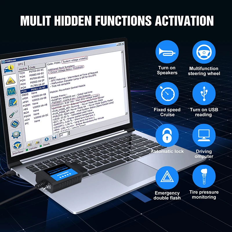 OBDResource ELM327 USB V1.5 FORScan Code Reader Для Ford Mazda Lincoln Mercury - ELMconfig FoCCCus Switch HS MS CAN F150 F250...