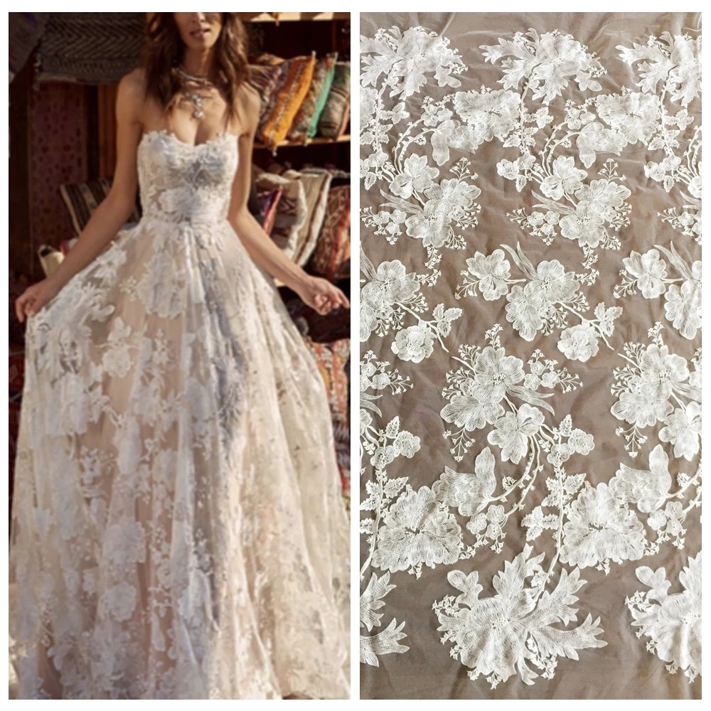 

Блестящая кружевная ткань для платья с серебристыми бусинами и блестками, новинка 2022, Тюлевое Сетчатое кружево с вышивкой и бисером