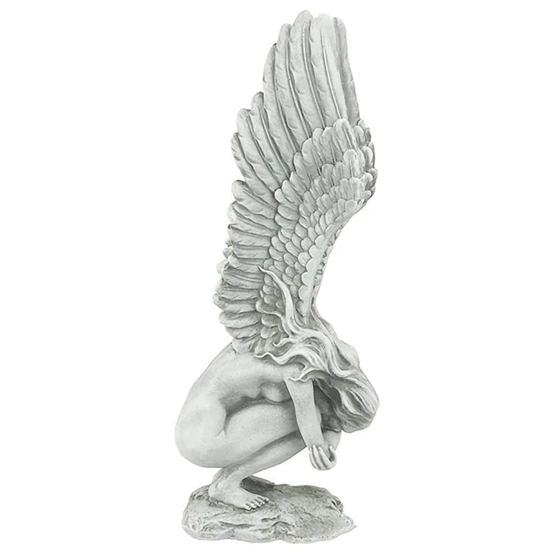 

Redemption Angel Creative Sculpture, Simple and Stylish Garden Decoration, Angel Figurines for Outdoor Home-A