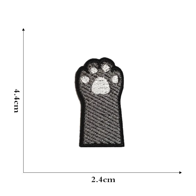 10pcs Cute Cat Paw Embroidery Patches Iron on Sew Patch Cloth Badges for Clothing Jeans T-shirt Sewing Decoration Accessories - купить по