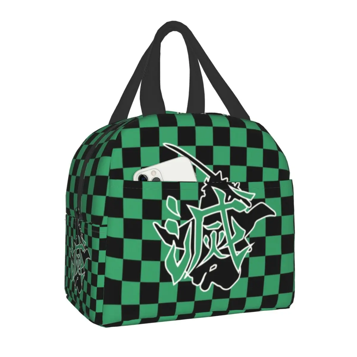 

Anime Demon Slayer Insulated Lunch Tote Bag for Women Kids Tanjiro Kamado Thermal Cooler Food Lunch Box Portable Picnic Bags