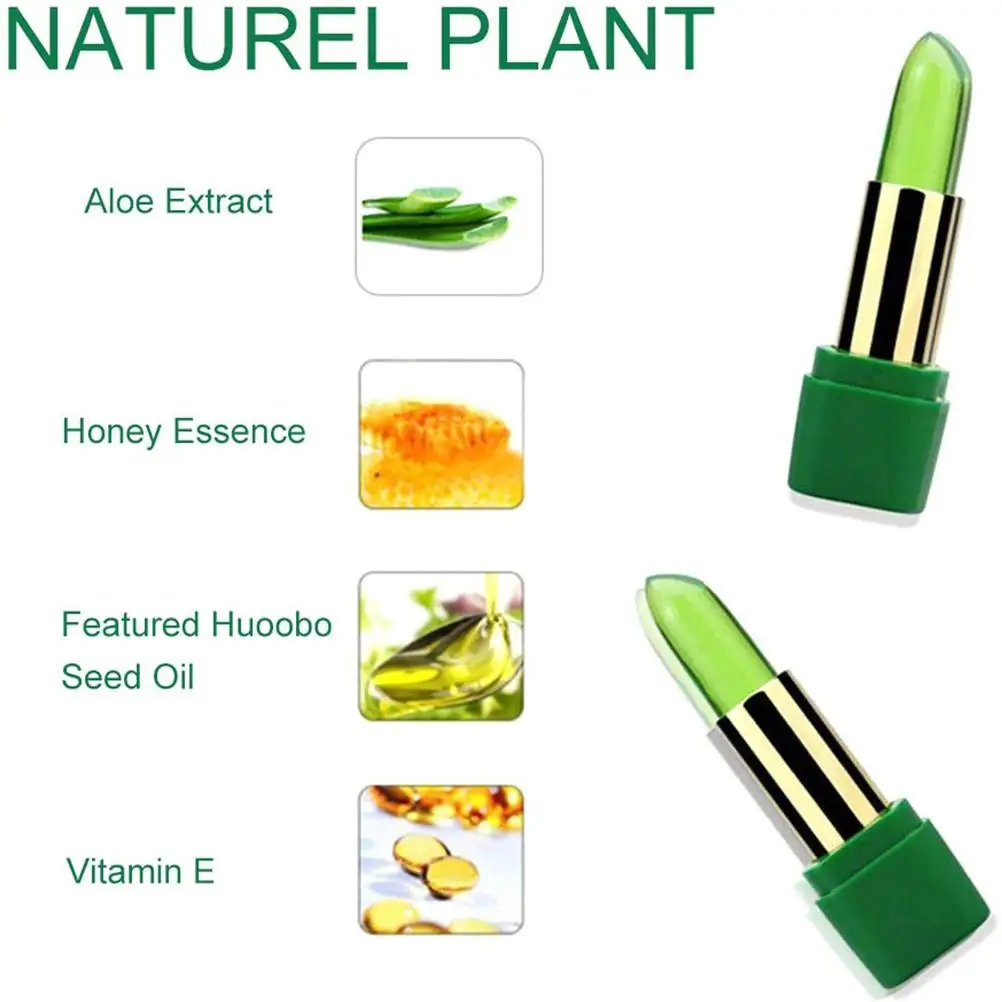 Aloe Vera Lipstick Long Lasting Color Changing Nourishing Lip Balm Moisturizing Gloss Care Beauty Cosmetics |