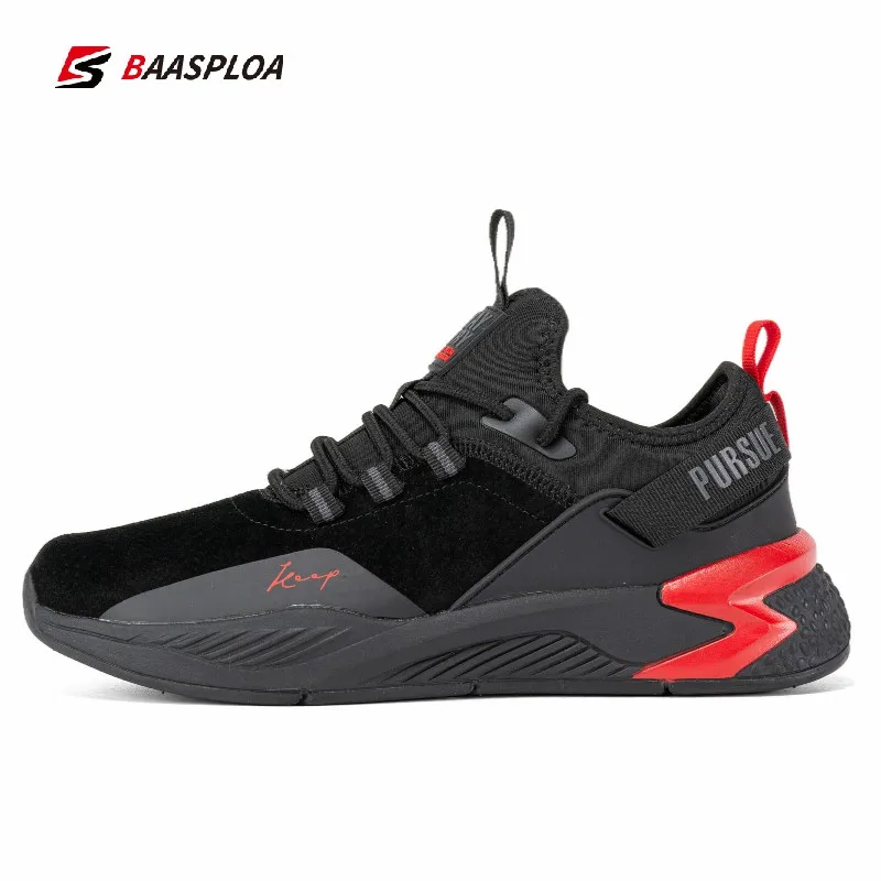 Men Running Shoes Non-slip Shock Absorption Lightweight Tennis Shoes Waterproof Male Casual Shoes Baasploa 2021 New Arriavl
