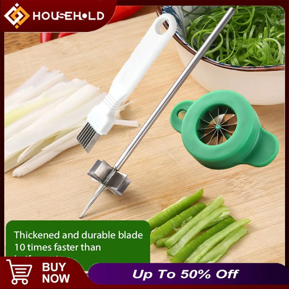

With Sharp Blade Plum Blossom Onion Cutter New Super Fine Green Onion Shredded Cutter Convenient High-quality Scallion Knife 1pc