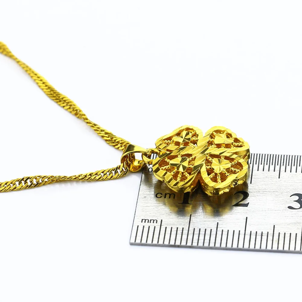 Новая мода полый кулон в виде клевера стерлинговое серебро 925 пробы золотого