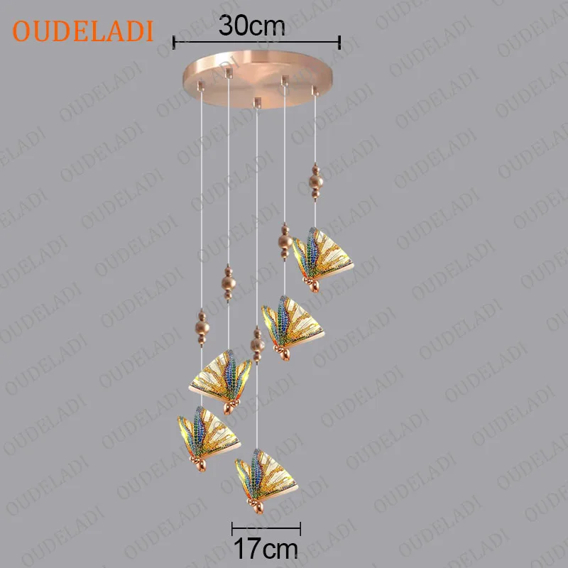 

OUDELADI Спальня Прикроватная светодиодная подвесная лампа в виде бабочки для дома, гостиной, кухни, острова, обеденный стол, барный декор, светильники