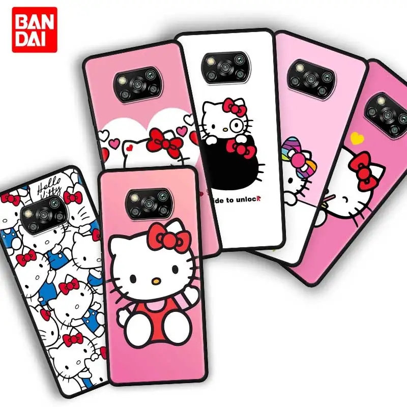 

Hello Kitty Classic Case for Xiaomi Poco X3 NFC F3 M3 11t 11 Lite Ultra Redmi Note 10s 10t Pro 5G Cover Soft Shell Silicone Tpu