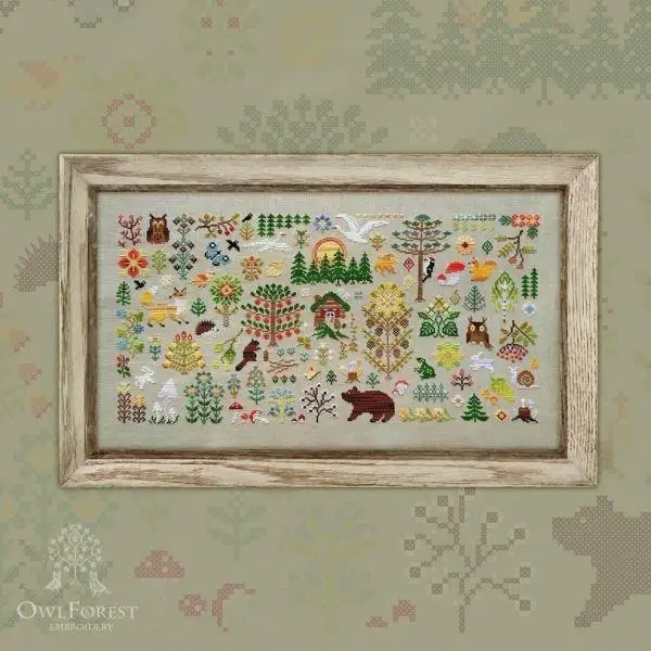 Magic Forest 62-37 DIY needle work Cross Stitch Set Counted Kit 28ct 14ct 32ct Metallic aida