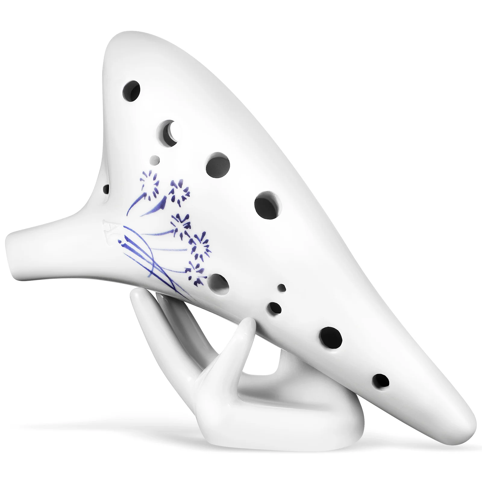 

Alto 12 Hole Ocarina Durable Ceramic Ocarina Instrument with Storage Holder