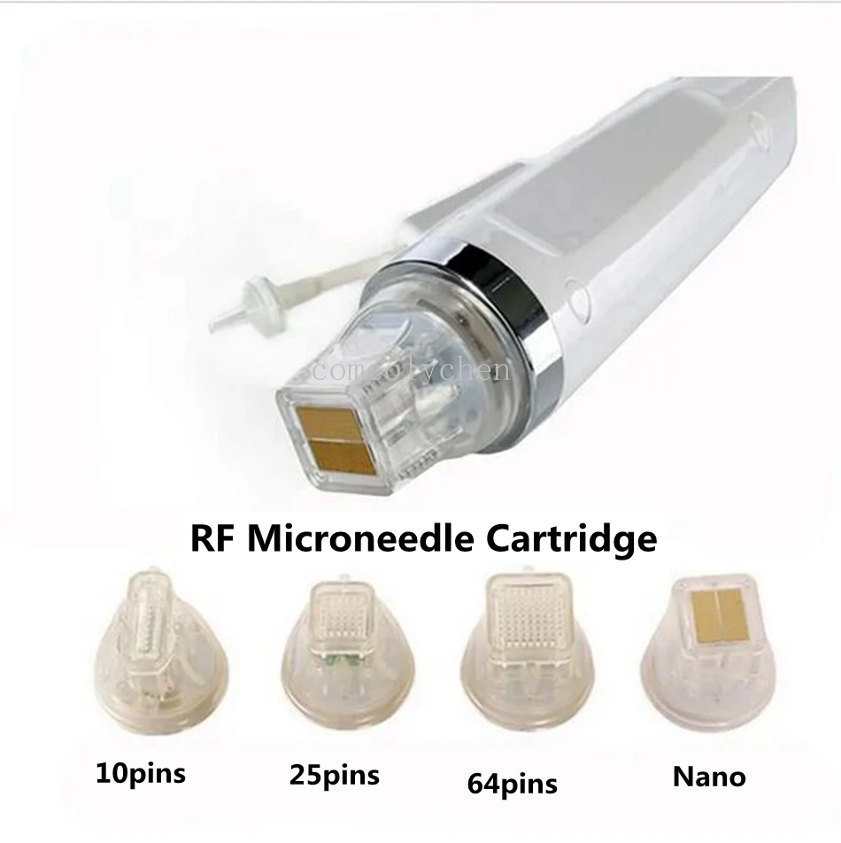 

Disposable Fractional Microneedle RF Cartridge 10/25/64 Pins Wholesale Nano Needle Gold Plated Micro Chip Consumable For Tattoo