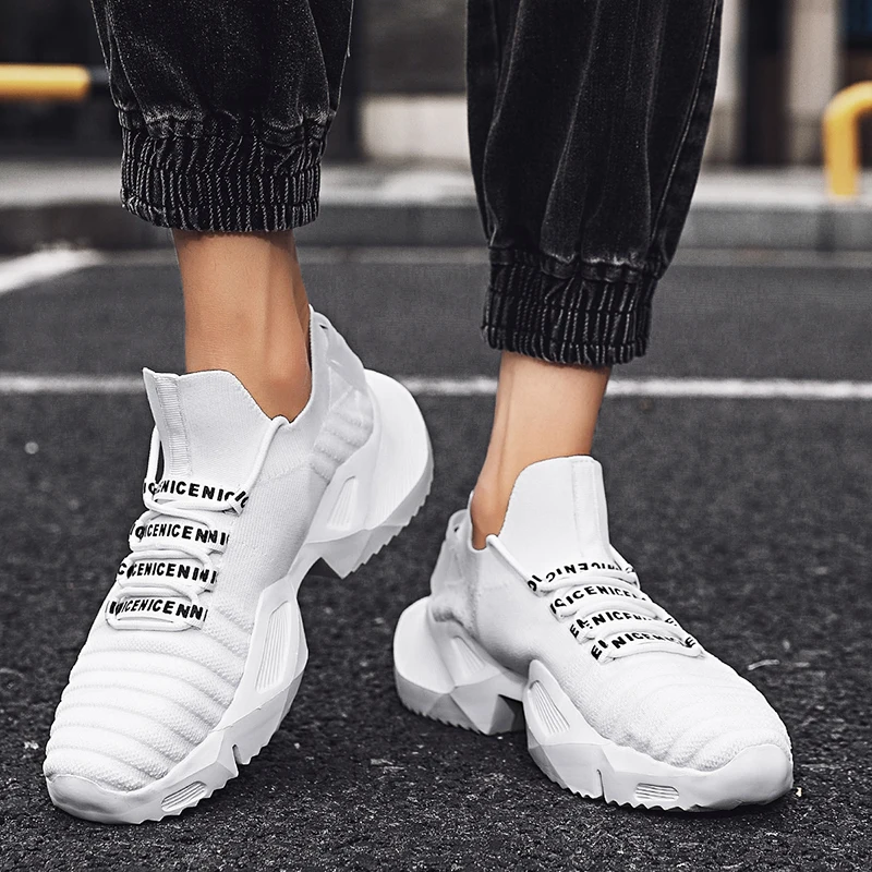 JIEMIAO Sport Running Shoes Quality Breathable Men's Sneakers Large Size 47 Fashion Men Jogging Lightweight Casual Shoes