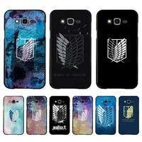 yndfcnb attack on titan badge phone case for redmi 8 9 9a for samsung j5 j6 note9 for huawei nova3e mate20lite cover