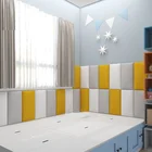 Настенные 3D наклейки на кровать, самоклеящиеся панели с защитой от столкновений, фоновые панели для спальни, декор для стен