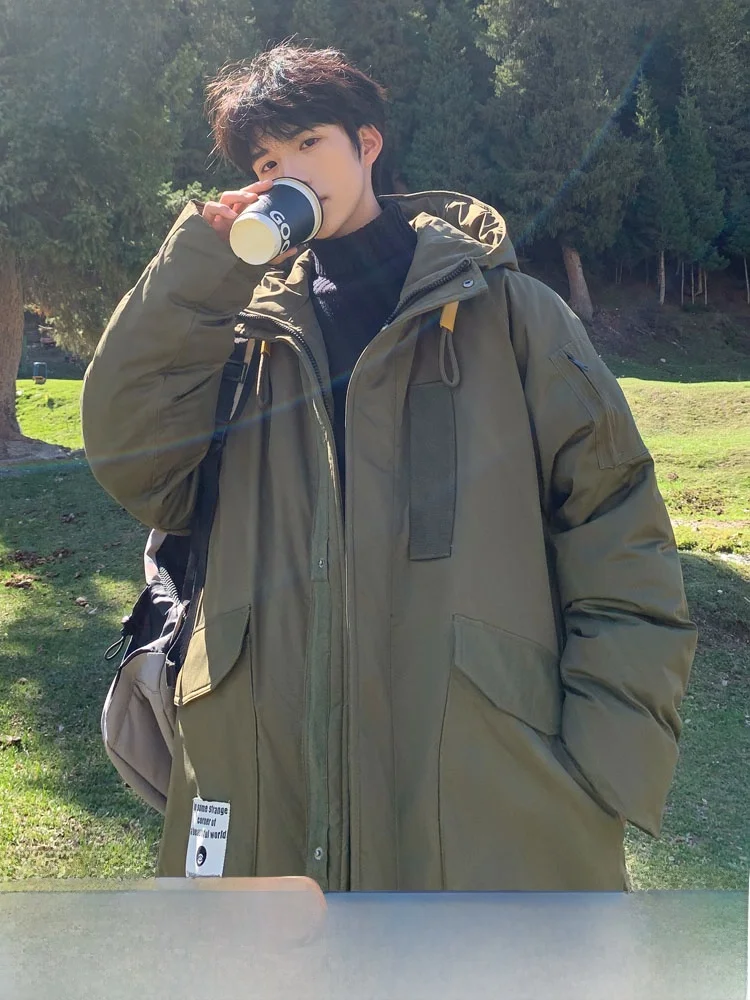 Официальный пуховик средней длины в Нью-Йорке мужское зимнее новое пальто-карго