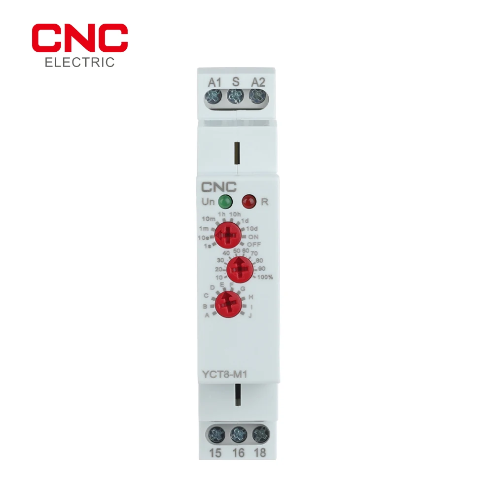 

CNC YCT8-M1/YCT8-M2 16A AC 230V Din Rail Type Time Delay Relay Multifunction Timer Relay with 10 Function Choices