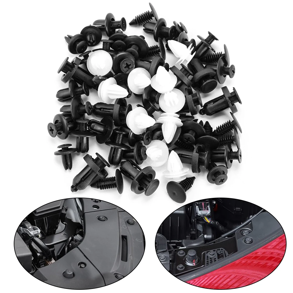 

100 Pcs Car Trim Clips Door Panel Retainer Fastener Push Set Plastic Multi-functional Car Interior Trim Clip Door Panel Kit