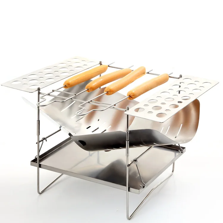 

Outdoor portable stainless steel folding grill grill windscreen Japanese carbon grill fire rack