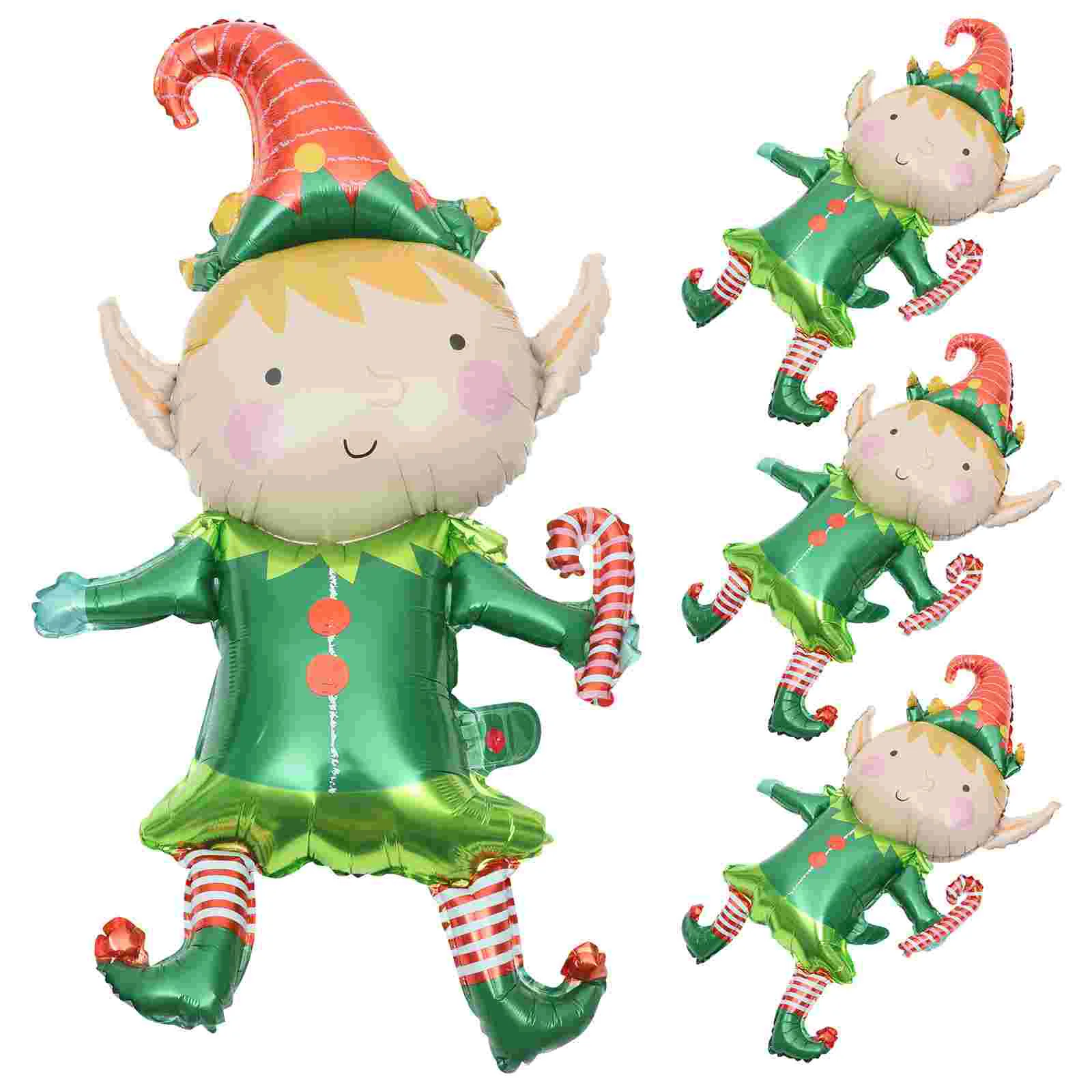 

5 Pcs Christmas Decorationstree Decorative Balloon Party Layout Balloons Chirtmas Aluminum Foil Film Elf